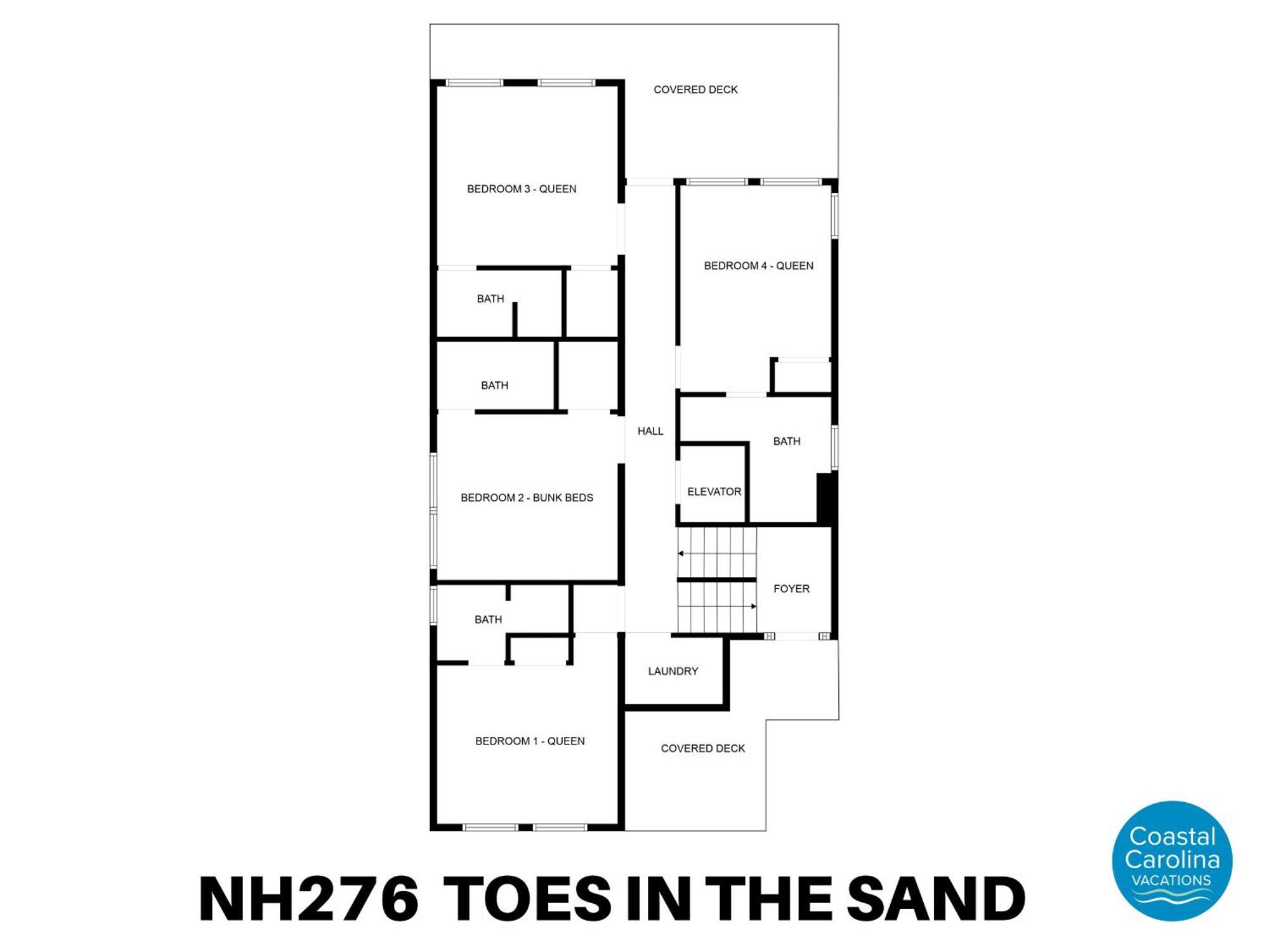 Nh276 Toes In The * Nags Head