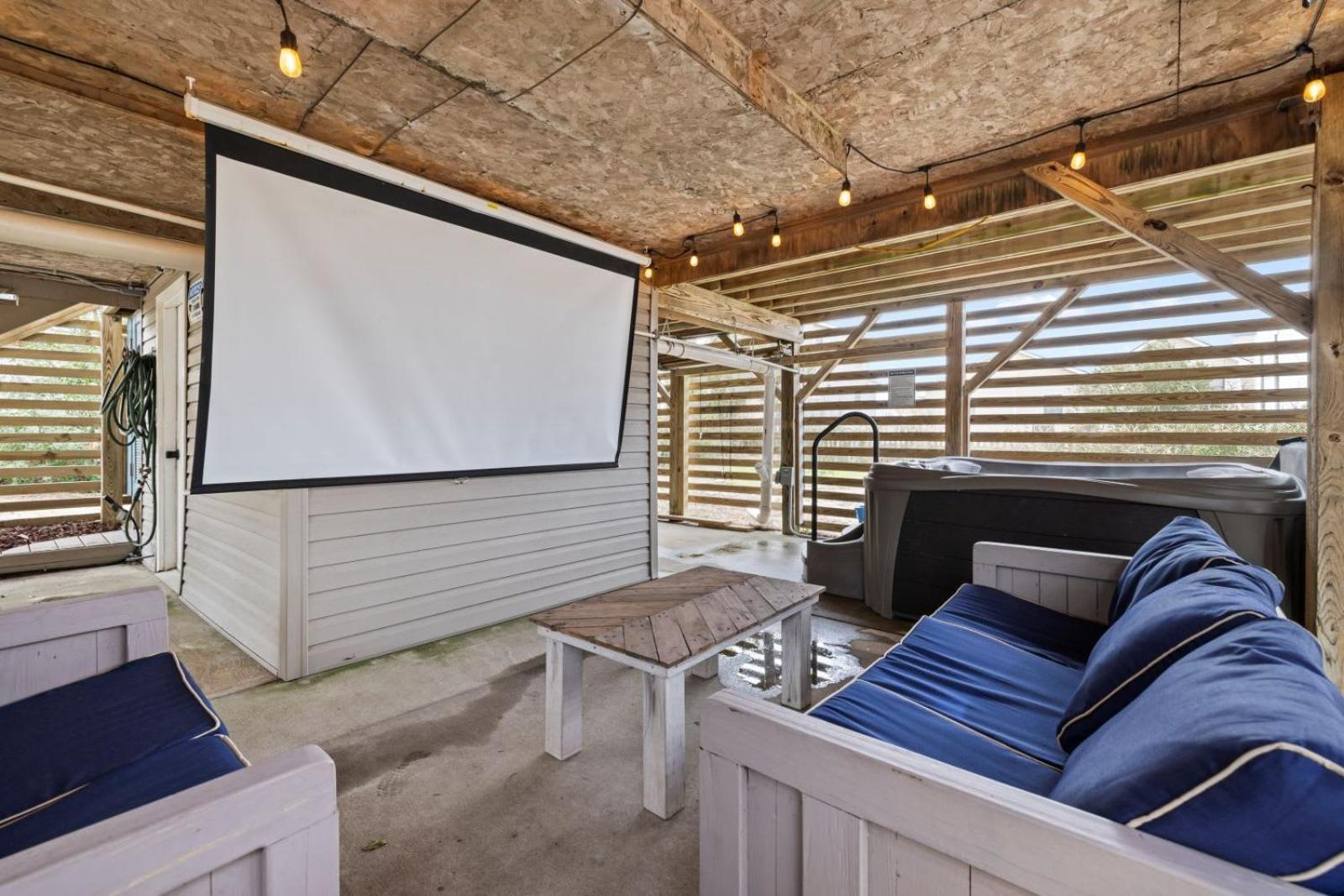 Mins To Hot Tub Outdoor Projector Bbq Grill